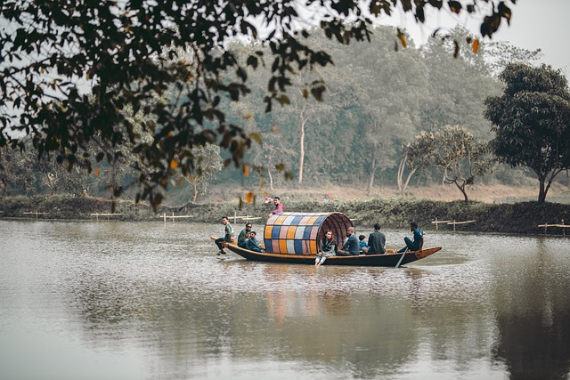 Free download boat tree river journey travel free picture to be edited with GIMP free online image editor