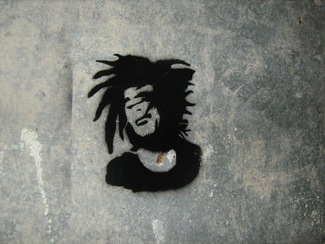 Free download Bob Marley Stencil Paint -  free illustration to be edited with GIMP free online image editor