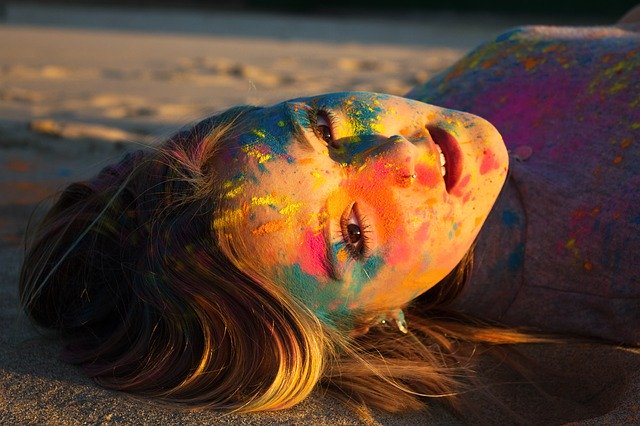 Gratis download Body Painting Sunset Beach - gratis foto of afbeelding om te bewerken met GIMP online afbeeldingseditor