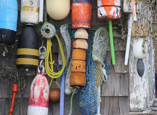 Descărcare gratuită Boje Lobster Fishermen - fotografie sau imagine gratuită pentru a fi editată cu editorul de imagini online GIMP