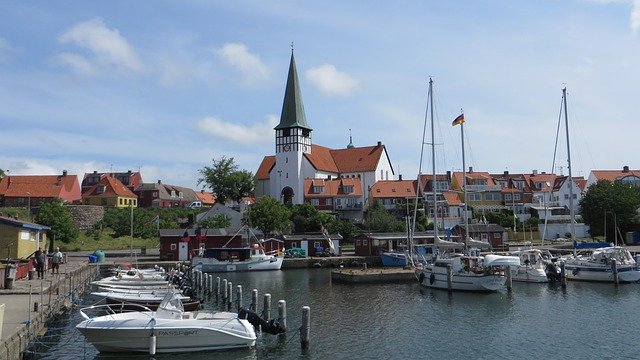 Бесплатно скачать Порт Борнхольм, Дания, Балтийское море - бесплатную фотографию или картинку для редактирования с помощью онлайн-редактора изображений GIMP