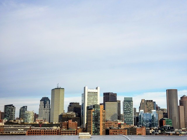 Descarga gratuita Boston Skyline: foto o imagen gratuita para editar con el editor de imágenes en línea GIMP