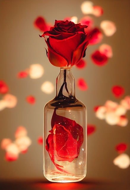 Free download bottle flask rose flower free picture to be edited with GIMP free online image editor