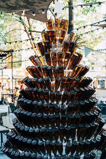 Free download bottles christmas tree art free picture to be edited with GIMP free online image editor