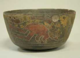 Free download Bowl Incised with Trophy Head Figures free photo or picture to be edited with GIMP online image editor