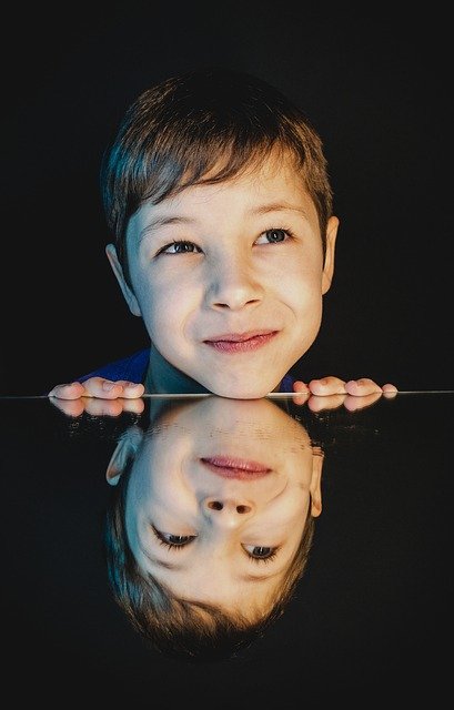 Free download boy baby reflection mirror free picture to be edited with GIMP free online image editor