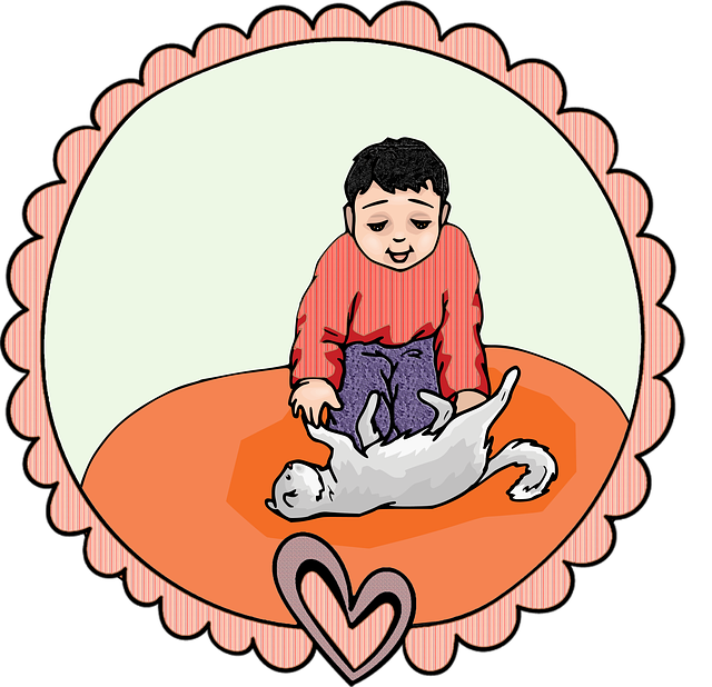 Free download Boy Cat Child -  free illustration to be edited with GIMP free online image editor