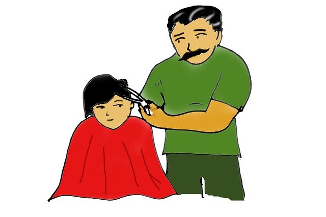 Free download Boy Getting Haircut Cartoon -  free illustration to be edited with GIMP free online image editor