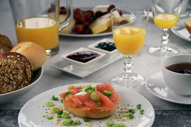 Free download breakfast salmon bun brunch free picture to be edited with GIMP free online image editor