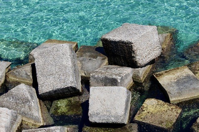 Descărcare gratuită Breakwater Stone Sea - fotografie sau imagini gratuite pentru a fi editate cu editorul de imagini online GIMP