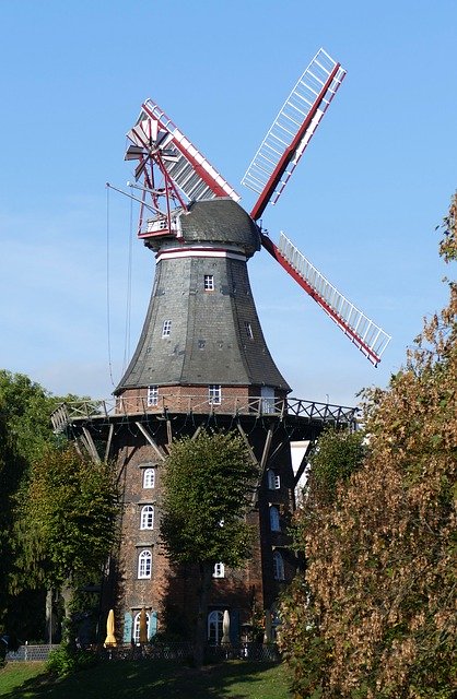 Free picture Bremen Windmill Wall Mill -  to be edited by GIMP free image editor by OffiDocs