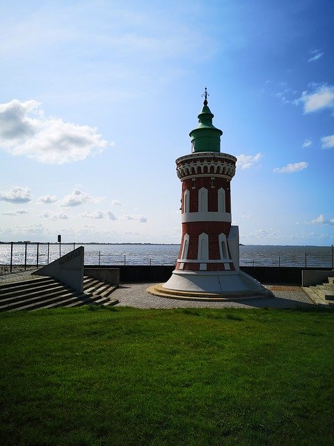 הורדה חינם Bremerhaven Coast Lighthouse - תמונה או תמונה בחינם לעריכה עם עורך התמונות המקוון GIMP