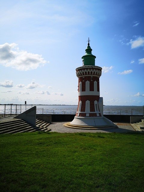 Baixe gratuitamente o Farol da Costa de Bremerhaven - foto ou imagem gratuita a ser editada com o editor de imagens online GIMP