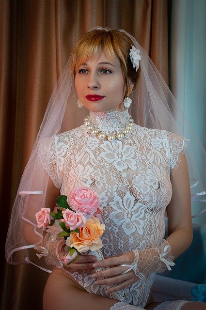 Free download bride veil wedding woman flowers free picture to be edited with GIMP free online image editor