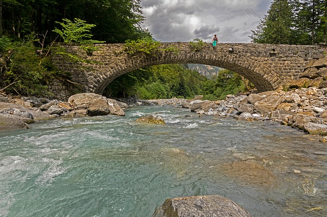 Free download bridge bach mountain stream free picture to be edited with GIMP free online image editor