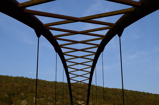 Free download bridge bridge arch blue sky free picture to be edited with GIMP free online image editor