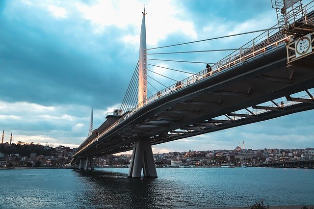 Free download bridge galata estuary turkey free picture to be edited with GIMP free online image editor