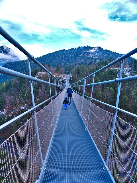 Template Photo Bridge Mountain Sky -  for OffiDocs