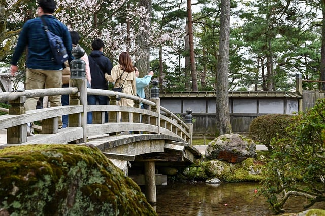 Free download bridge people garden free picture to be edited with GIMP free online image editor