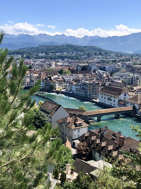 Free download Bridge River Switzerland -  free photo or picture to be edited with GIMP online image editor
