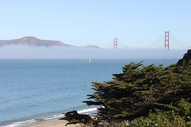 دانلود رایگان Bridge San Francisco Fog - عکس یا تصویر رایگان قابل ویرایش با ویرایشگر تصویر آنلاین GIMP