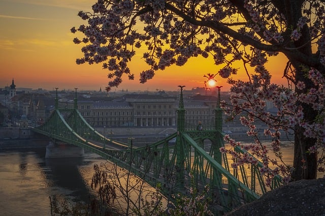 Free download bridge sunrise river water free picture to be edited with GIMP free online image editor