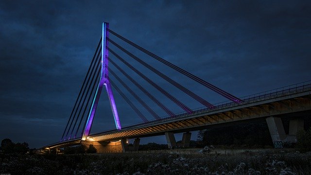 Unduh gratis Bridge Wesel Architecture Lower - foto atau gambar gratis untuk diedit dengan editor gambar online GIMP