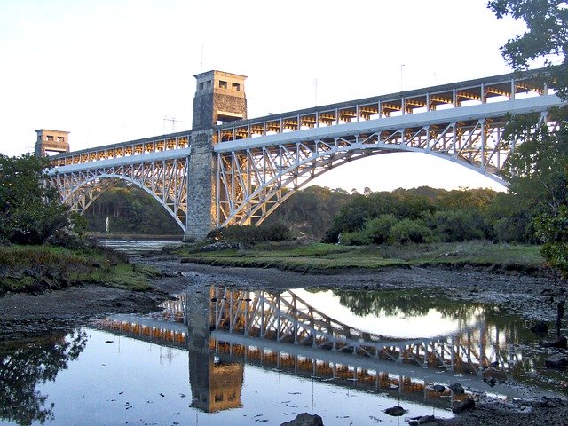 Free download Britannia Bridge Anglesey Menai -  free free photo or picture to be edited with GIMP online image editor