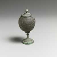 Free download Bronze footed globular vessel with lid free photo or picture to be edited with GIMP online image editor