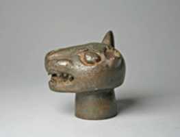 Free download Bronze Mace Head in Feline Form free photo or picture to be edited with GIMP online image editor