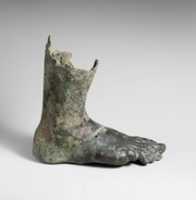Free download Bronze right foot and lower leg from a colossal statue free photo or picture to be edited with GIMP online image editor