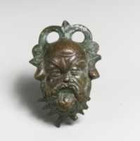 Free download Bronze situla (pail) attachment in the form of a Silenos head free photo or picture to be edited with GIMP online image editor