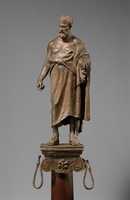 Free download Bronze statuette of a philosopher on a lamp stand free photo or picture to be edited with GIMP online image editor