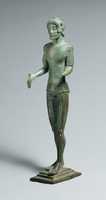 Free download Bronze statuette of a standing male figure free photo or picture to be edited with GIMP online image editor