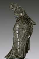 Free download Bronze statuette of a veiled and masked dancer free photo or picture to be edited with GIMP online image editor