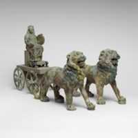 Free download Bronze statuette of Cybele on a cart drawn by lions free photo or picture to be edited with GIMP online image editor