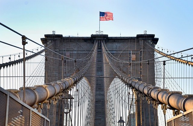 Unduh gratis Brookling Bridge Manhattan - foto atau gambar gratis untuk diedit dengan editor gambar online GIMP