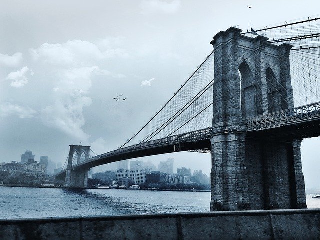 دانلود رایگان Brooklyn Bridge New York Uban - عکس یا تصویر رایگان قابل ویرایش با ویرایشگر تصویر آنلاین GIMP
