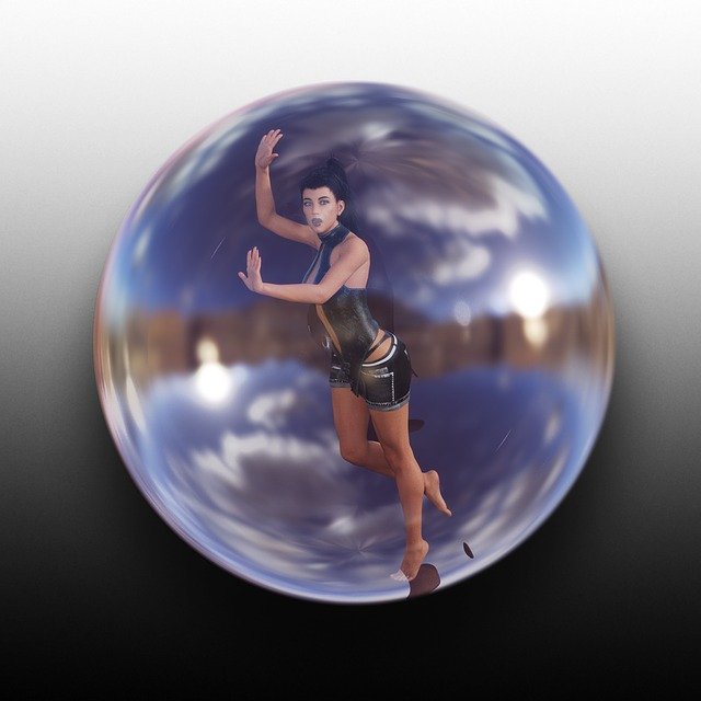Free download Bubble Girl Trapped -  free illustration to be edited with GIMP free online image editor