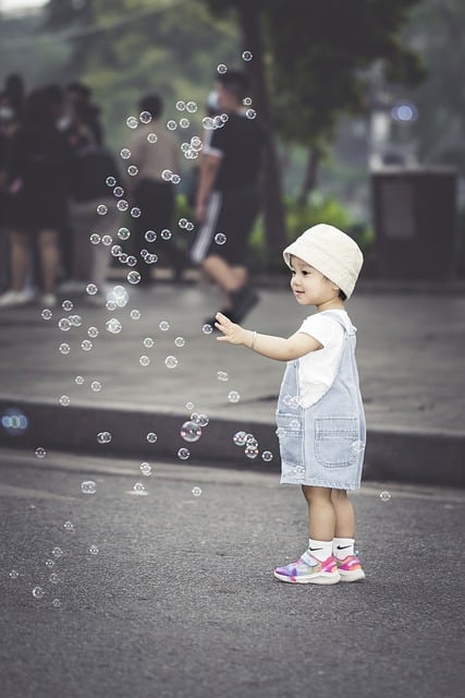 Free download bubbles child cute fly street free picture to be edited with GIMP free online image editor