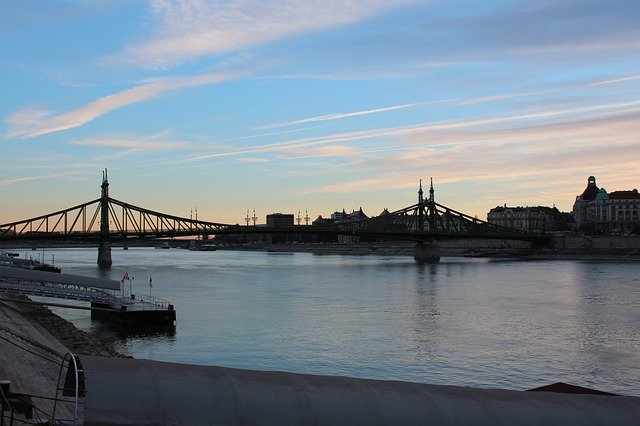 Free download Budapest Danube Dusk free photo template to be edited with GIMP online image editor