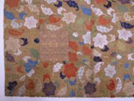 Free download Buddhist Vestment (Kesa) with Clematis Flowers, Leaves, and Vines free photo or picture to be edited with GIMP online image editor