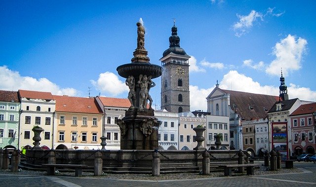 Free download Budweis Czech Republic Fountain -  free photo or picture to be edited with GIMP online image editor