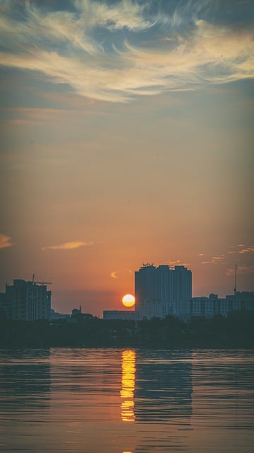 Free download building han river sun morning free picture to be edited with GIMP free online image editor