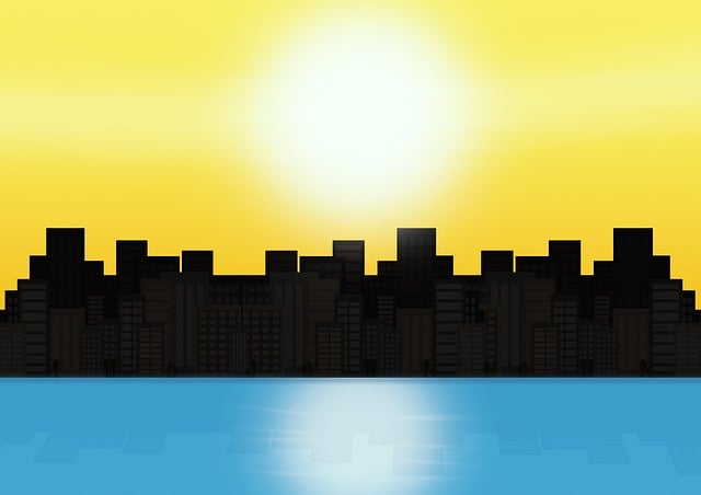 Free download buildings city sun reflection free picture to be edited with GIMP free online image editor