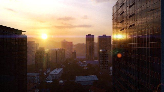Free download buildings structure modern sunset free picture to be edited with GIMP free online image editor