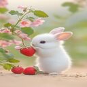 bunny and strawberry tree wallpaper with fruit  screen for extension Chrome web store in OffiDocs Chromium