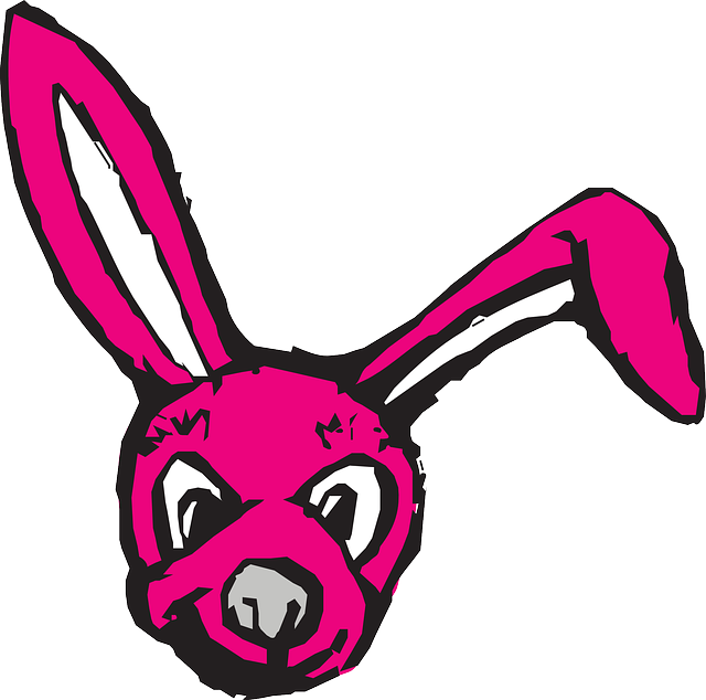 Free download Bunny Head Red - Free vector graphic on Pixabay free illustration to be edited with GIMP free online image editor