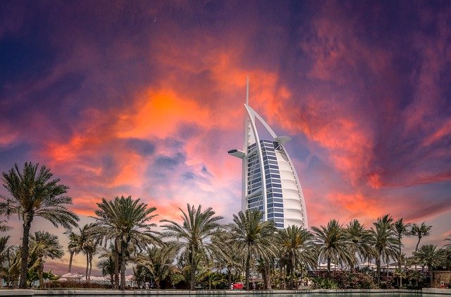 Free download burj al arab hotel dubai palm trees free picture to be edited with GIMP free online image editor