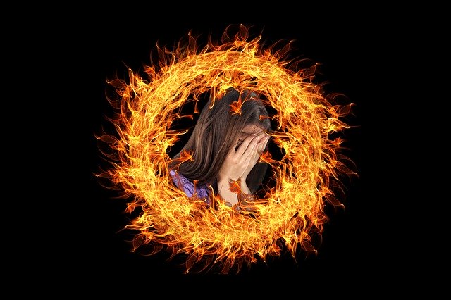 Template Photo Burnout Woman Burn for OffiDocs